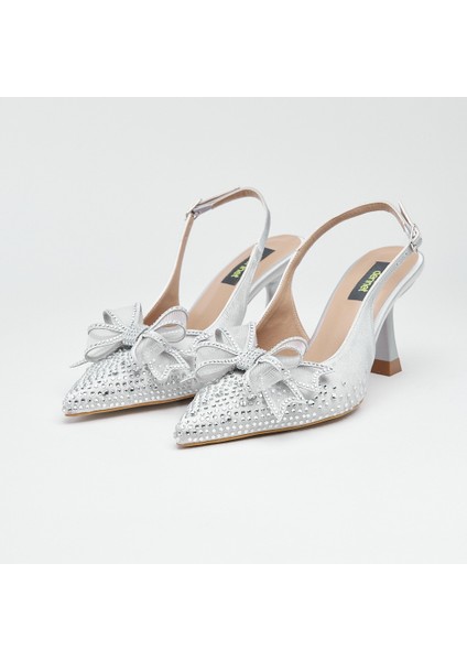 Topuklu Fiyonk Aksesuarlı Kadın Abiye Ayakkabı fiyatları
