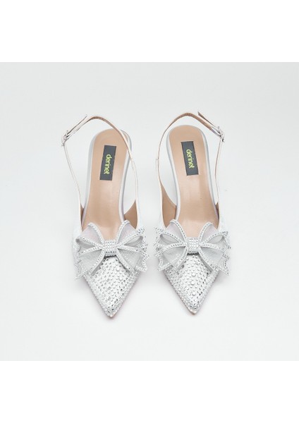 Topuklu Fiyonk Aksesuarlı Kadın Abiye Ayakkabı modelleri
