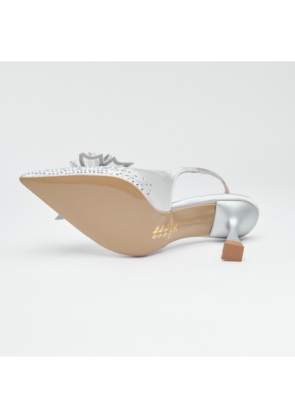 Topuklu Fiyonk Aksesuarlı Kadın Abiye Ayakkabı indirimleri