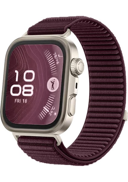 Huawei Watch Fit 4 / Watch Fit 4 Pro Uyumlu Spor Loop Kordon Hasır Örgü Kayış Cırt Cırtlı Velcro