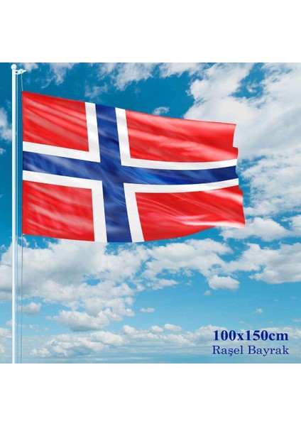 Norveç Bayrağı Raşel Kumaş 100 x 150 cm