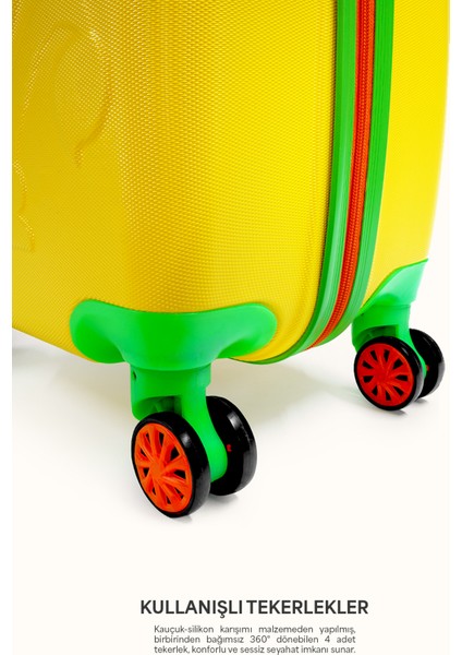 WX-413 Sarı Aslan Çocuk Valizi fırsatları