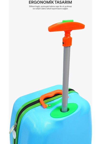 WX-413 Mavi Aslan Çocuk Valizi modelleri