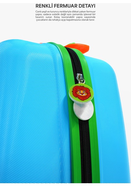 WX-413 Mavi Aslan Çocuk Valizi fırsatları