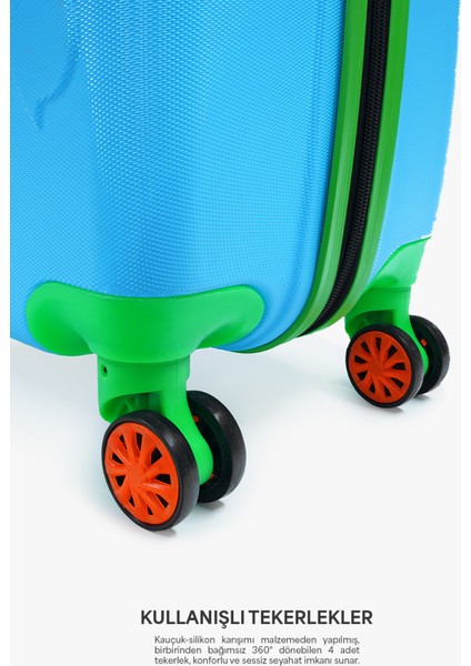 WX-413 Mavi Aslan Çocuk Valizi
