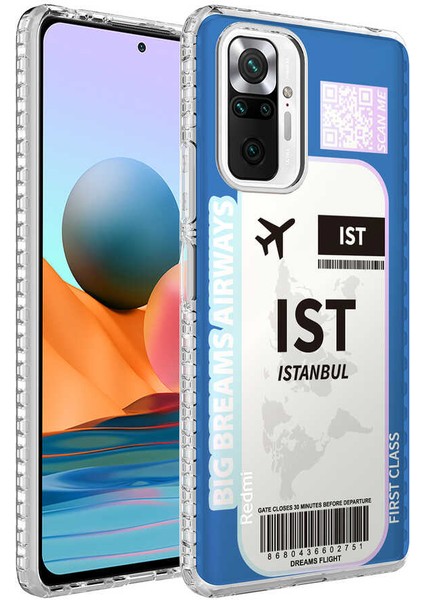 Xiaomi Redmi Note 10 Pro Kılıf Airbag Kenarlı Renkli Desenli Silikon Mbfx Elegans Kapak-No4