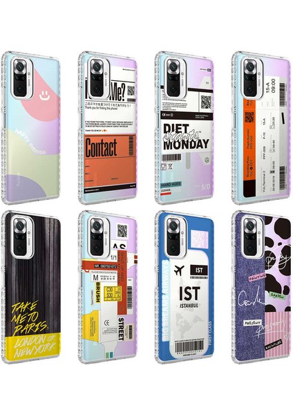 Xiaomi Redmi Note 10 Pro Kılıf Airbag Kenarlı Renkli Desenli Silikon Mbfx Elegans Kapak-No2 fiyatları