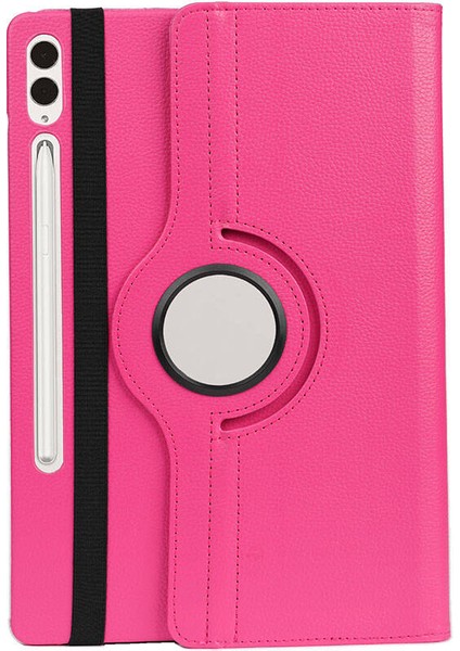 Galaxy Tab S9 Fe Plus Uyumlu Mbfx Dönebilen Standlı Kılıf-Pembe Koyu modelleri