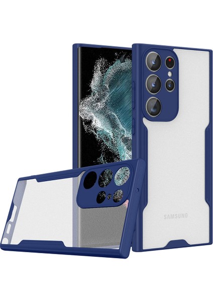 Galaxy S23 Ultra Kılıf Mbfx Parfe Kapak-Lacivert