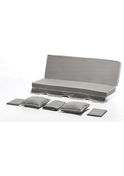 Salıncak Minder Kılıf Takımı 2 Kişilik (Süngersiz) - Açık Gri