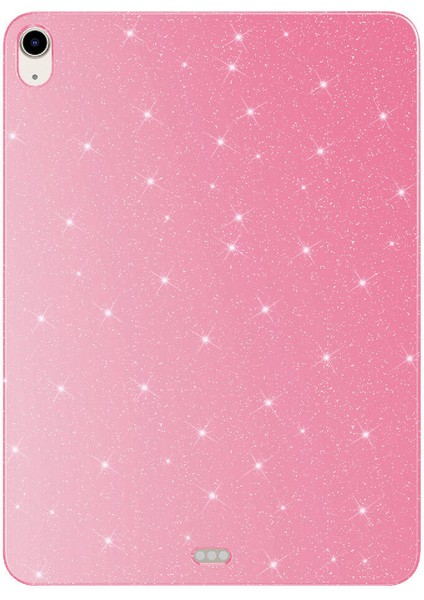 iPad Air 11 2025 M3 Simli Parlak Görünümlü Mbfx Tablet Koton Kılıf - Pembe