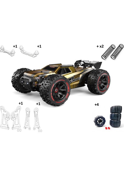 1/14 Hyper Go 14210 75KM/H 4x4 Fırçasız Motor ve Escli, Su Geçirmez 2.4 Ghz. Uzaktan Kumandalı Arazi Aracı fiyatları