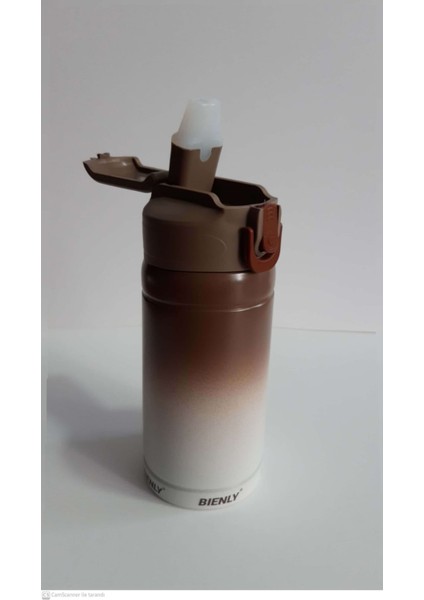 Bienly Degrade Paslanmaz Çelik Matara Pipetli 500ML Kahverengi - 304 fiyatları