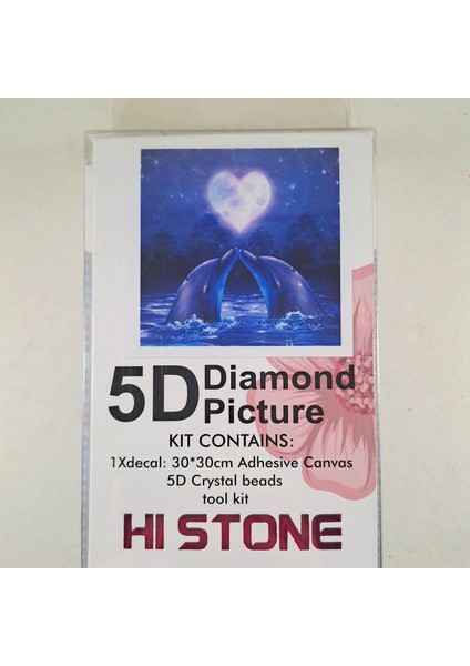 5d Elmas Taş Işleme Kiti 30X30 cm Aşık Yunuslar Desen