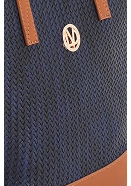 Lacivert Hasır Desen Kadın El ve Omuz Çantası indirimleri