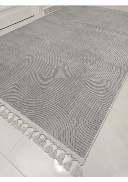 Püsküllü Lüx Kaymaz Taban Halı Koridor Mutfak Yolluk Makinede Yıkanabilir