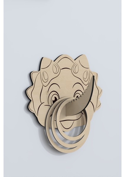 Ahşap Dinozor Figürlü Halka Atma Oyunu – Eğitici ve Eğlenceli Çocuk Oyuncağı