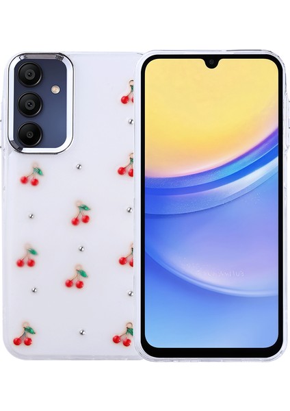 Galaxy A15 Kılıf Airbag Tasarımlı Simli Şeffaf Mbfx Kutup Kapak - Kiraz fiyatları