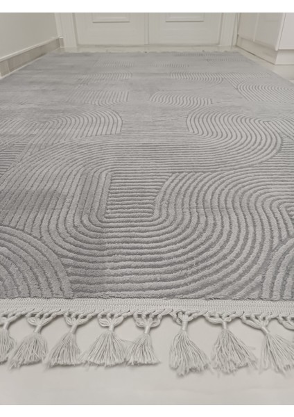 Kaymaz Tabanlı Püsküllü Halı Modern Tema ile 10 mm Yıkanabilir Polyester indirimleri