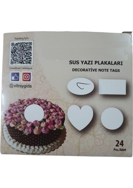 Gofret Pasta Üstü Yazı Plakası Yuvarlak Pk:24 Lü fiyatları