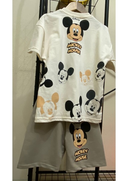 Mickey Mouse Mükemmel Baskı Kaliteli Erkek Çocuk Alt Üst Takım fırsatları
