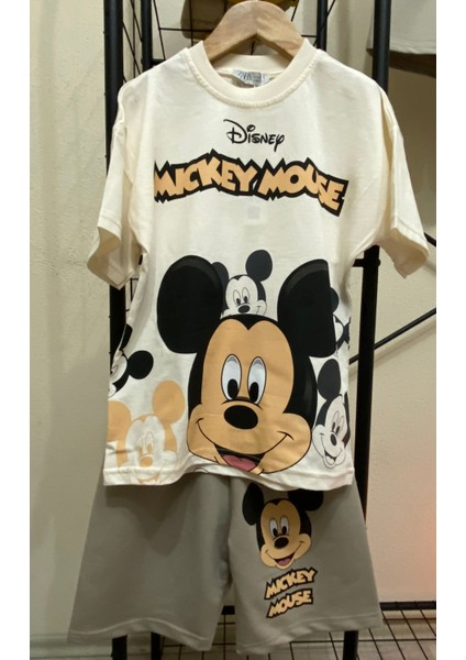 Mickey Mouse Mükemmel Baskı Kaliteli Erkek Çocuk Alt Üst Takım indirimleri