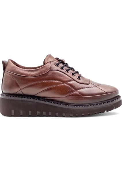 7667 Kadın Hakiki Deri Comfort Ayakkabı Taba