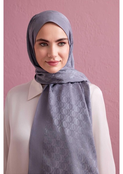 Dama Logo Shiny Jakar Şal 70X190