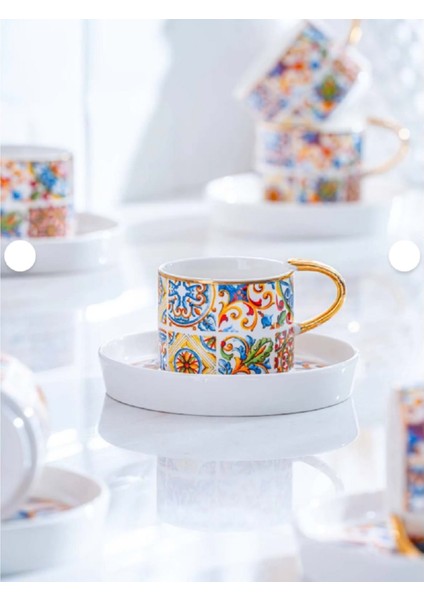 Ingrid 6 Kişilik Porselen Kahve Fincan Takımı 5991