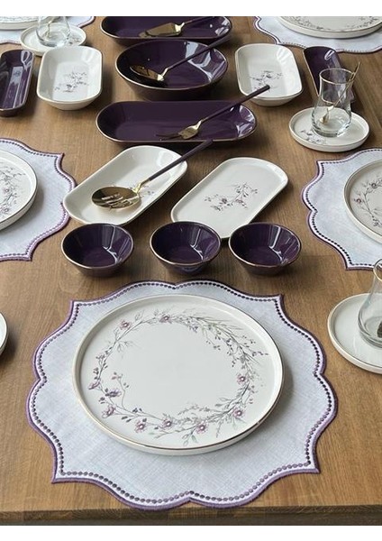 Kahvaltı Takımı Glore Lavender 46 Parça 6 Kişilik fiyatları