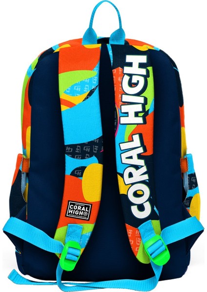 Coral High Kids Lacivert Mavi Graffiti Desenli 3’lü Okul Çanta Seti SET0123777 fiyatları