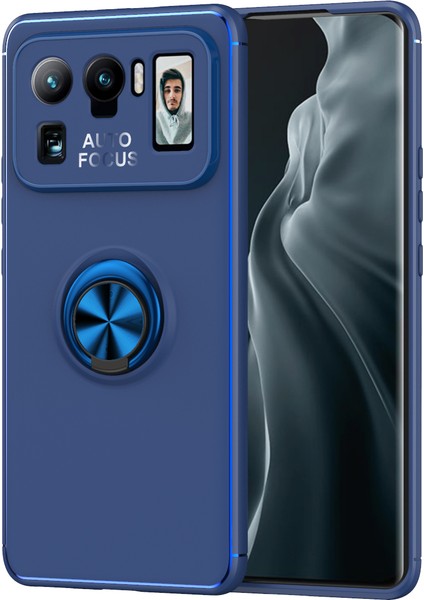 Xiaomi Mi 11 Ultra Kılıf Mbfx Ravel Silikon Kapak-Mavi