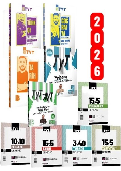 2026 TYT Benim Hocam Sözel Türkçe Soru Bankası - Tarih Soru Bankası - Coğrafya Soru Bankası - (2025 Felsefe Soru Bankası Din Kültürü) 5'li Set + 5'li Deneme Seti fiyatları