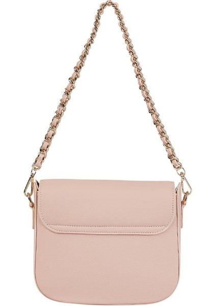 Pembe Zincir Askı Işlemeli Kadın Çapraz Çanta modelleri