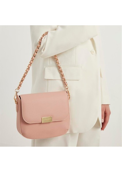 Pembe Zincir Askı Işlemeli Kadın Çapraz Çanta indirimleri