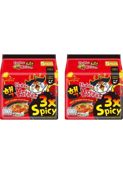 Buldak 3x Acılı Tavuk Aromalı Ramen 140 gr X10 Adet