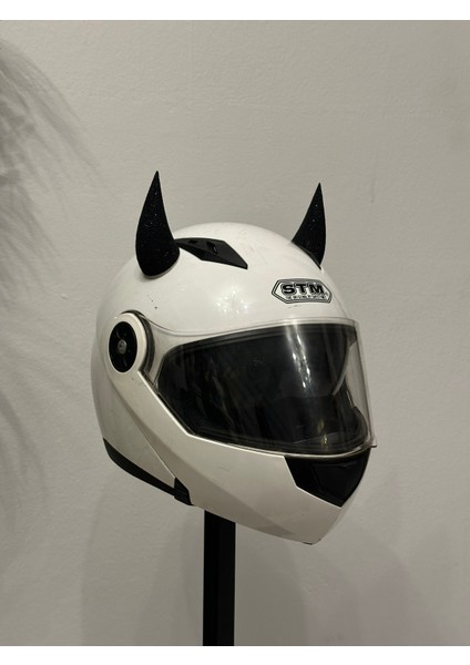 Motor & Motosiklet Siyah Simli Şeytan Boynuzu Kask Dış Aksesuar fiyatları