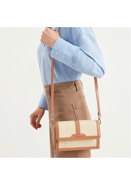 Taba Hasır Işlemeli Kadın Çapraz Çanta indirimleri