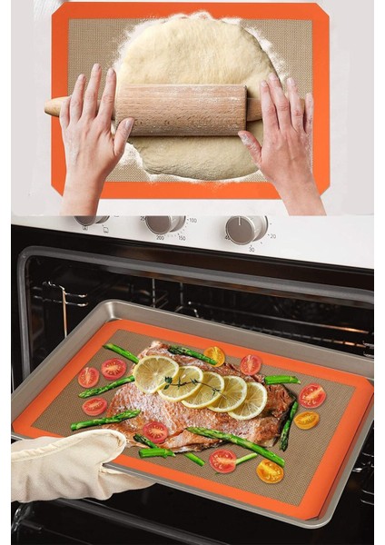 Fırınlı ve Kendinden Yağlı, 30X40 cm Silikon Pişirme ve Hamur Açma Matı fiyatları