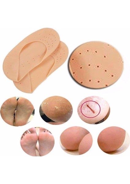 Ergonomik Silikon Patik Ten Rengi Topuk Çatlak Çorabı Silikon Patik Çorap modelleri