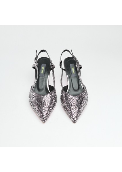 Kısa Topuk Taşlı Kadın Abiye Ayakkabı modelleri