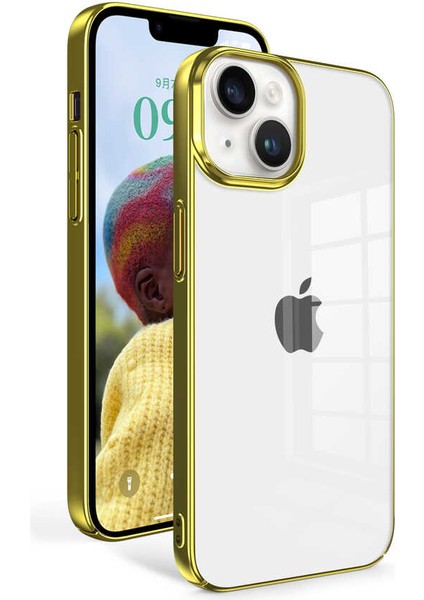 Apple iPhone 14 Kılıf Mbfx Sun Kapak-Gold