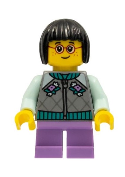Minifigür Child Girl Flat Silver Jacket HOL262