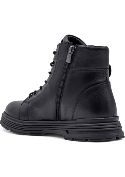 6409 Erkek Hakiki Deri Bot Siyah fırsatları
