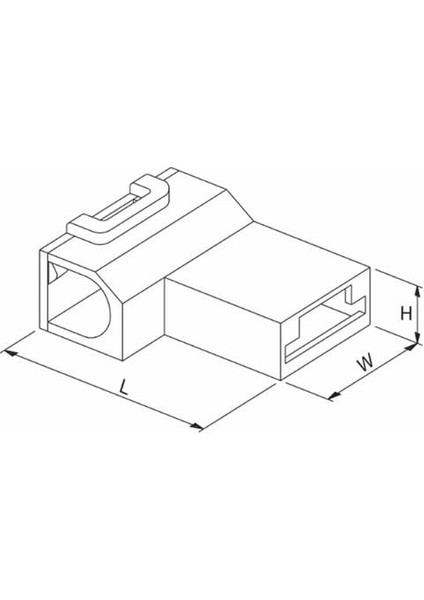 Tekli Konnektor Kilitlemeli (Fiş Kılıfı) Standart 6.3 mm (Beyaz) (Eğri) modelleri