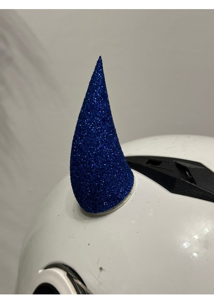 Motor & Motosiklet Koyu Mavi Simli Şeytan Boynuzu Kask Dış Aksesuar modelleri