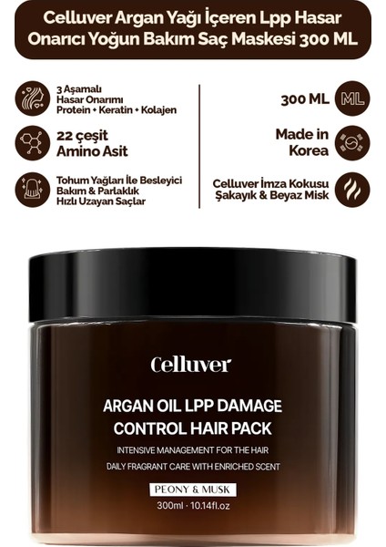 Argan Yağı İçeren Lpp Hasar Onarıcı Saç Maskesi