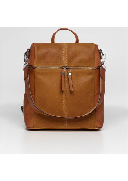 Taba Nubuk Deri Lilly-S Kadın Sırt ve Omuz Çantası