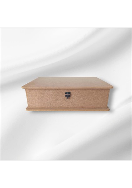 Ahşap Boyanabilir Klipsli Asansörlü-Takı-Makyaj-Aksesuar-Büyük boy Dekoratif Çok Amaçlı Takı Kutusu fırsatları