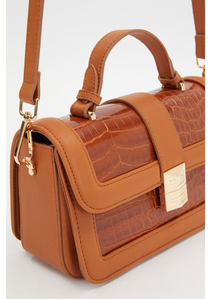 Taba Kroko Deri Kadın Rugan El Çantası fırsatları